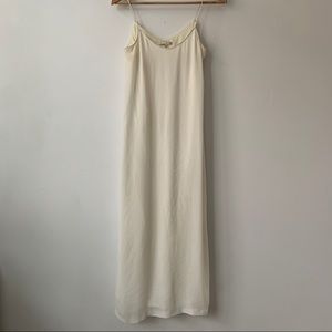 OAK + FORT White Silk Maxi Dress